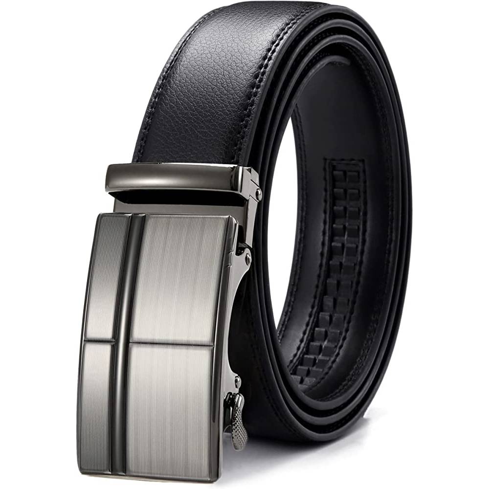 CHAOREN Ratchet Belt for men - Mens Belt Leather 1 3/8" for Casual Jeans - Micro Adjustable Belt Fit Everywhere - CRBL