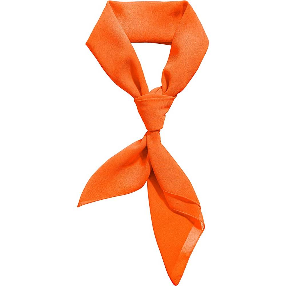 Chiffon Scarf Ribbon Neck Scarf Square Handkerchief 23"x23" 26"x26" 30"x30" | Multiple Colors and Sizes - OR